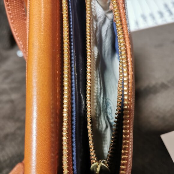 Alegra Camel/Gold Double Sided Lizard Crossbody #237 - Picture 8 of 15